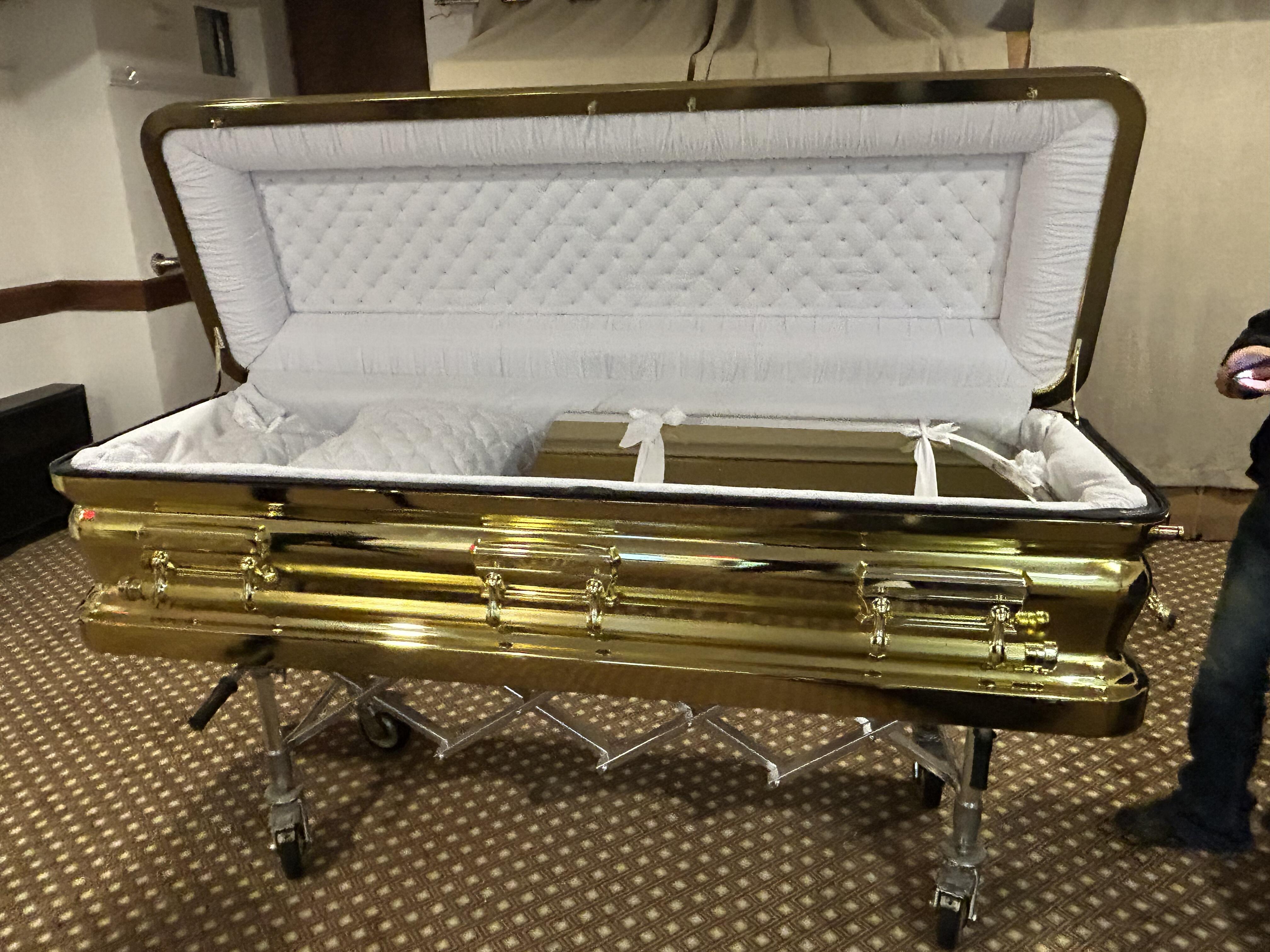 Gold Chrome Casket Full Couch photo review