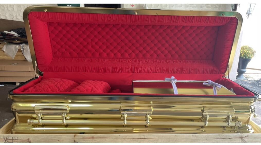Gold Chrome Casket Full Couch photo review