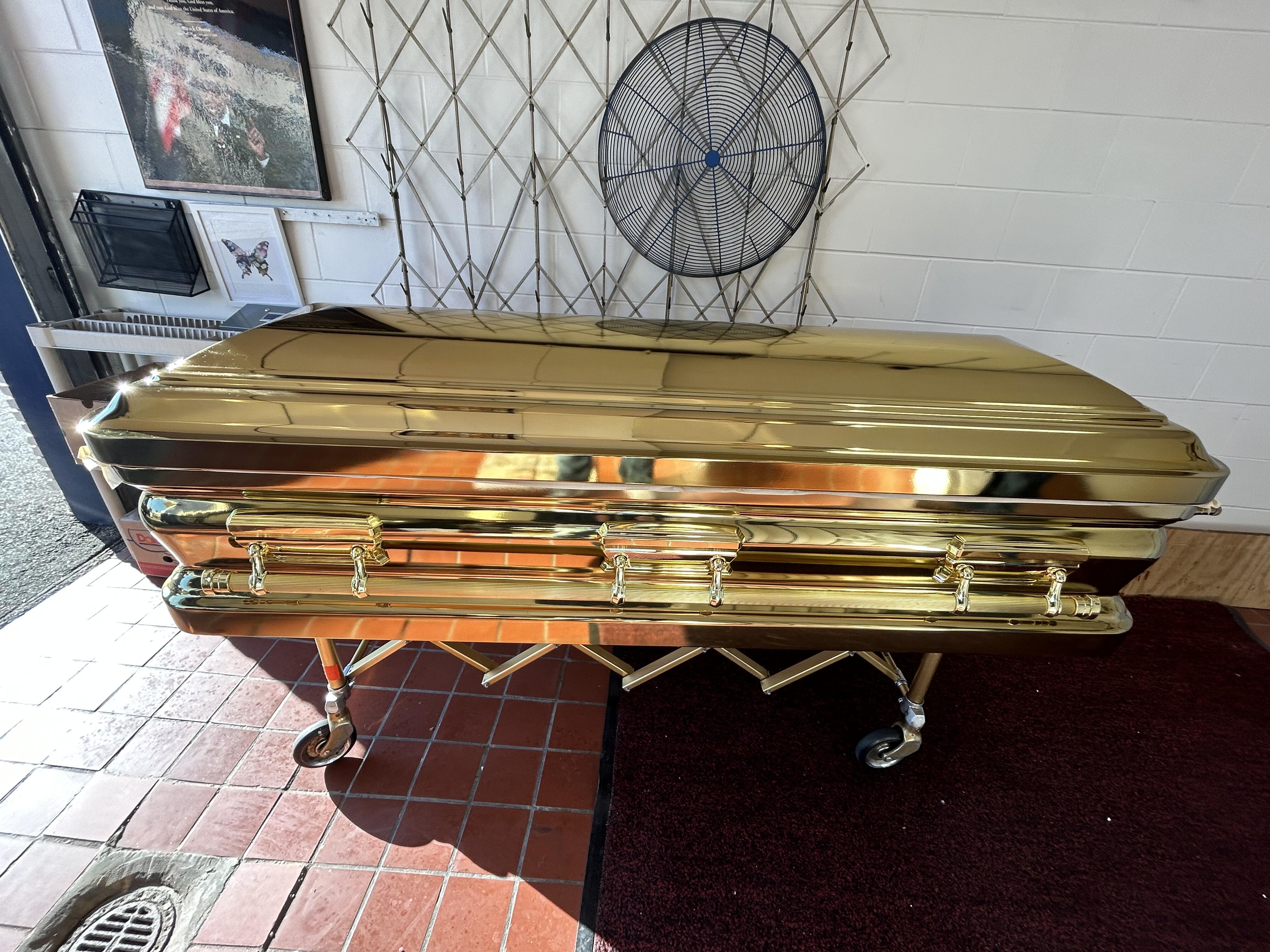 Gold Chrome Casket Full Couch photo review