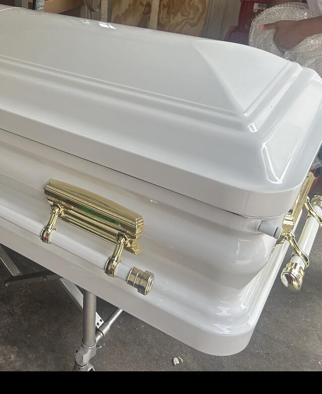 Casket Emporium Series White/Gold Full Couch photo review