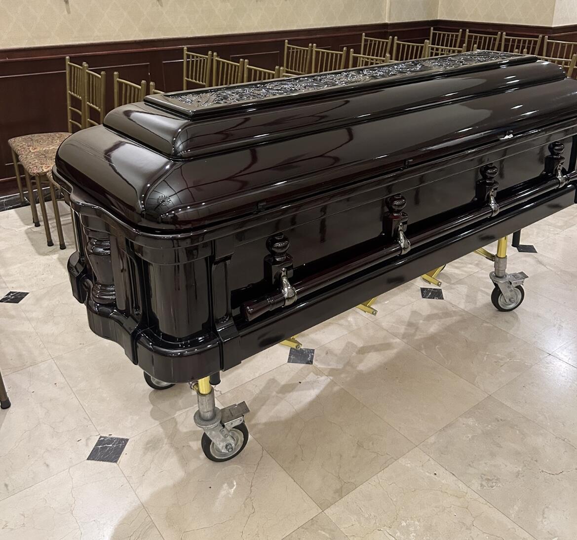 Casket Emporium Series Carved Top Mahogany Full Couch photo review