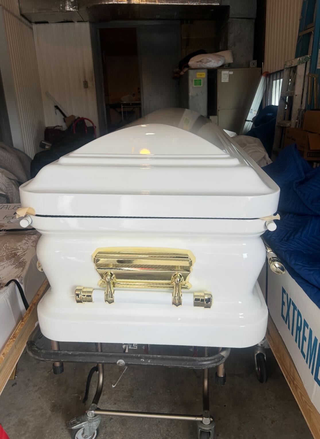 Casket Emporium Series White/Gold Full Couch photo review