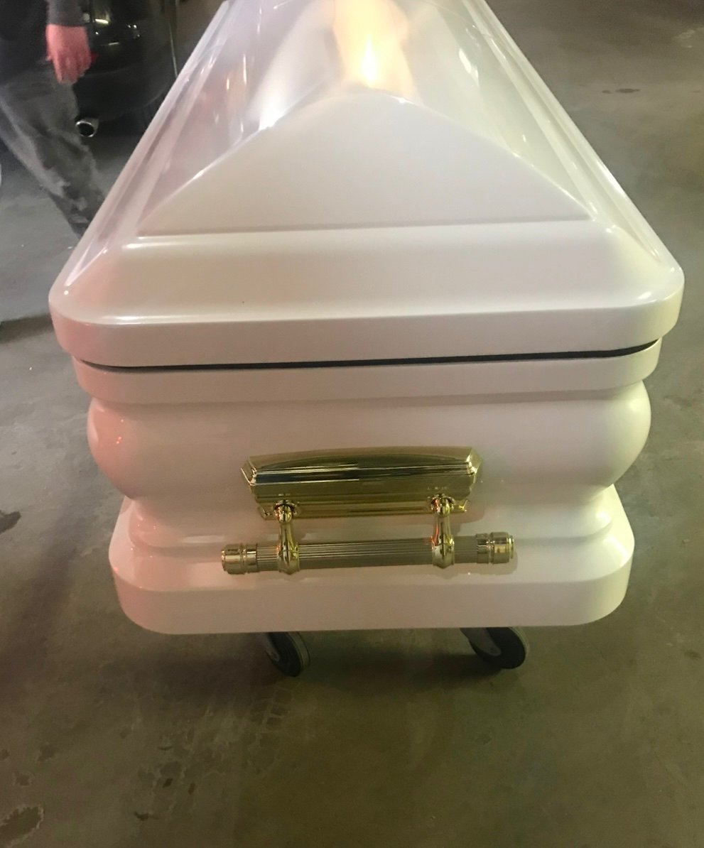 Casket Emporium Series White/Gold Full Couch photo review