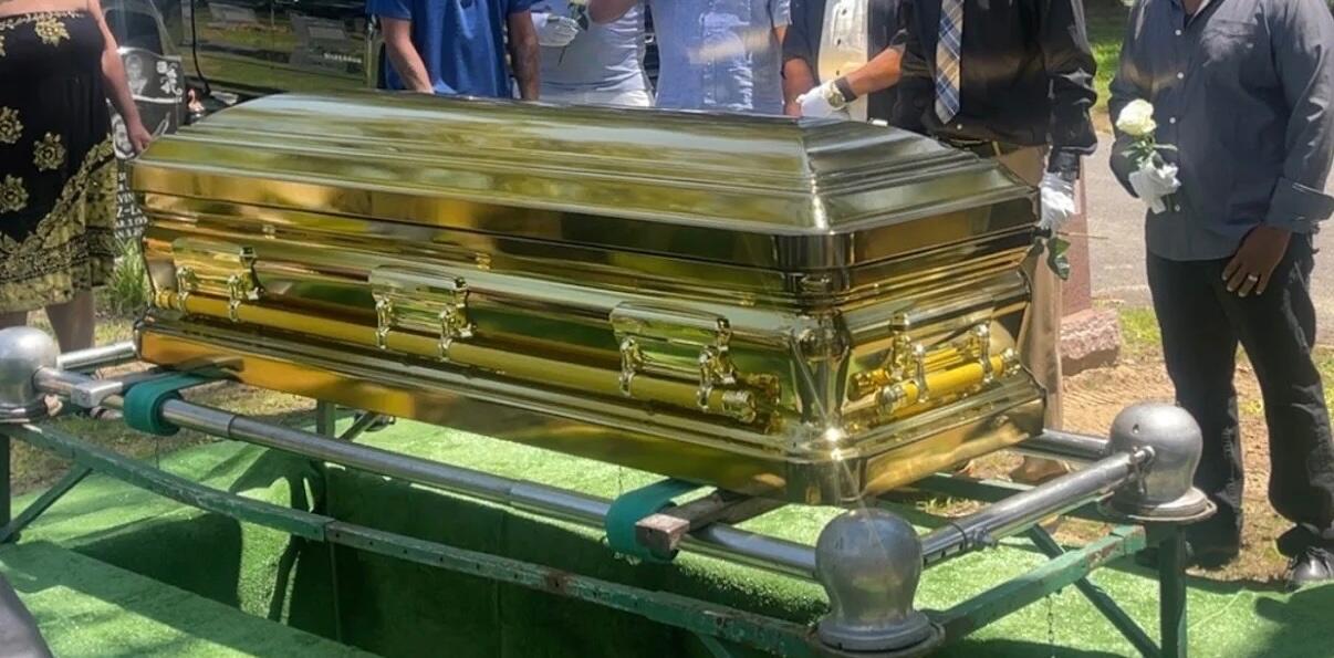 Gold Chrome Casket Full Couch photo review