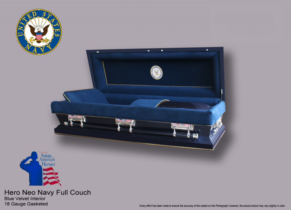 The Military Casket Neo Navy Full Couch | Best Priced Caskets in NJ, NY ...
