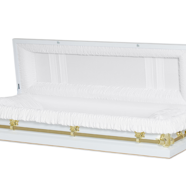 Clair White/Gold Full Couch