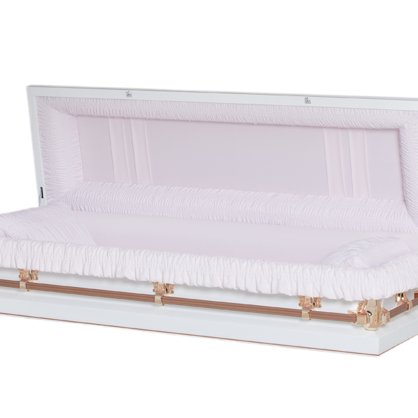 Clair White/Pink Full Couch