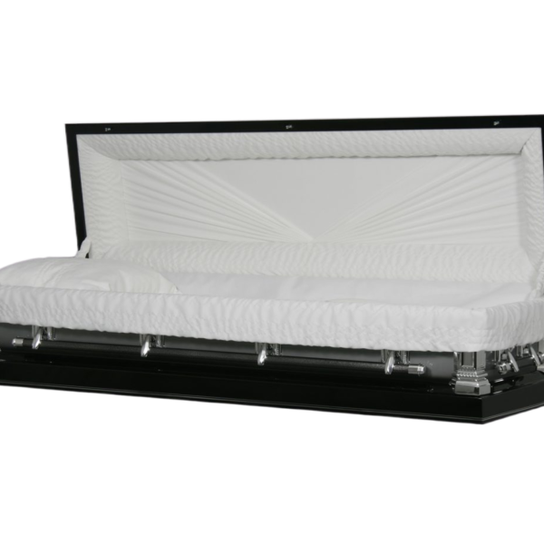 Casket Emporium Series Ebony/Silver Full Couch
