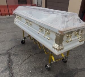 Clarity Clear Casket White and Gold photo review