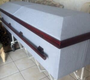 Blue and Gold Cloth Casket photo review