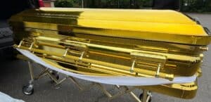 Gold Chrome Casket Full Couch photo review
