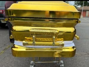 Gold Chrome Casket Full Couch photo review