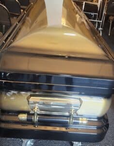 Casket Emporium Series Black and Gold Brush Full Couch photo review