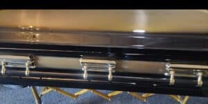 Casket Emporium Series Black and Gold Brush Full Couch photo review