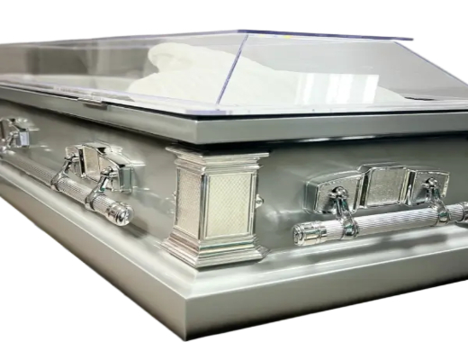 Clarity Clear Casket Silver