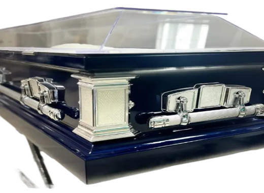 Clarity Clear Casket Navy Blue