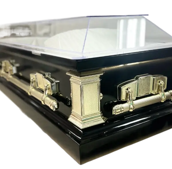 Clarity Casket Black and Gold