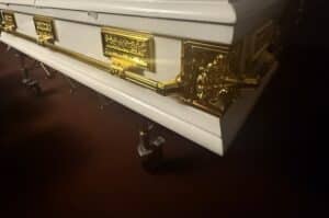 Pieta White Wood Casket photo review