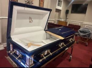 Praying Hands Navy Blue and Gold photo review