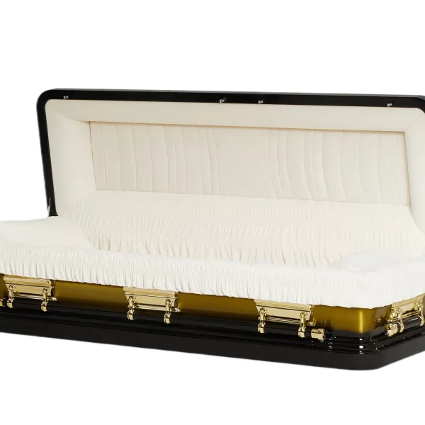 Casket Emporium Series Two Tone Black and Gold Full Couch