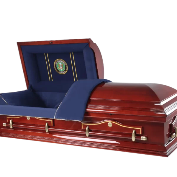 Hero Army Wood Casket