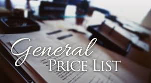 Why you should ask for a General Price List and Casket Price List