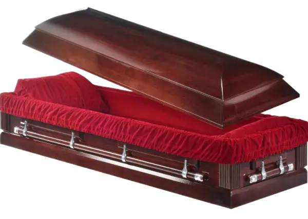 Mahogany Priest Casket