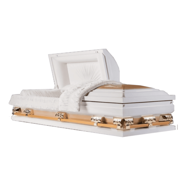 Casket Emporium Series Oversize Casket White/Gold