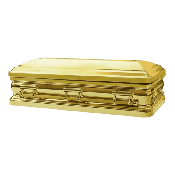 Gold Chrome Casket Full Couch