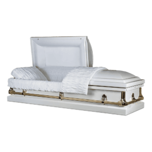 shepherd white metal casket